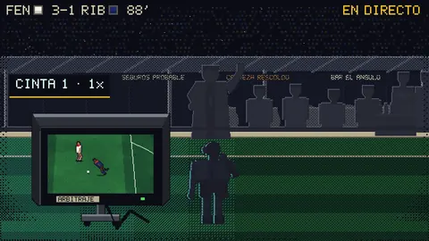 Sala de la Copa Orbe con el balón, el trofeo y el teclado ampliado